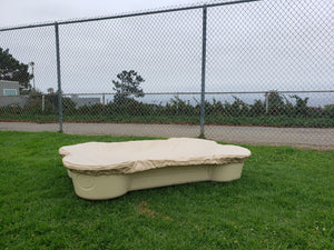 dogpools.shop onedogonebone Sand Bone Pool with Tan Cover